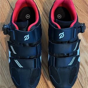 Peloton Black and Red Athletic Shoes